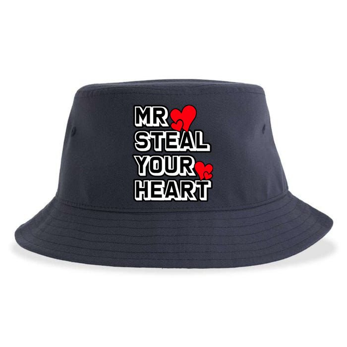 Mr Steal Your Heart Valentines Day Funny V Day Boy Sustainable Bucket Hat