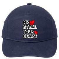 Mr Steal Your Heart Valentines Day Funny V Day Boy 7-Panel Snapback Hat