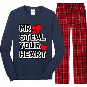 Mr Steal Your Heart Valentines Day Funny V Day Boy Long Sleeve Pajama Set