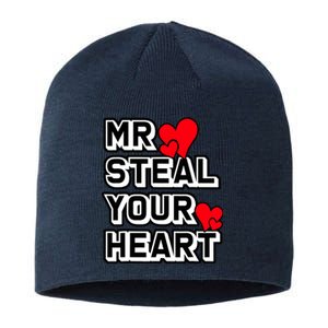 Mr Steal Your Heart Valentines Day Funny V Day Boy Sustainable Beanie