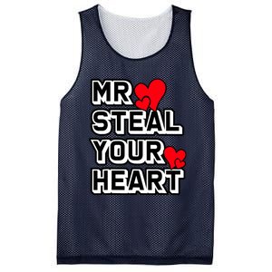 Mr Steal Your Heart Valentines Day Funny V Day Boy Mesh Reversible Basketball Jersey Tank