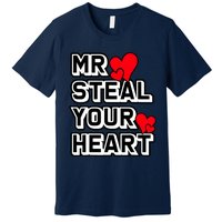 Mr Steal Your Heart Valentines Day Funny V Day Boy Premium T-Shirt