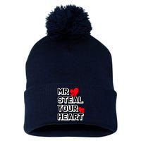 Mr Steal Your Heart Valentines Day Funny V Day Boy Pom Pom 12in Knit Beanie