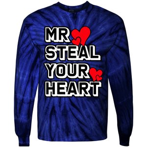 Mr Steal Your Heart Valentines Day Funny V Day Boy Tie-Dye Long Sleeve Shirt