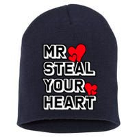 Mr Steal Your Heart Valentines Day Funny V Day Boy Short Acrylic Beanie