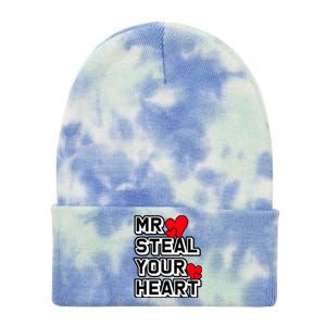 Mr Steal Your Heart Valentines Day Funny V Day Boy Tie Dye 12in Knit Beanie