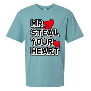 Mr Steal Your Heart Valentines Day Funny V Day Boy Sueded Cloud Jersey T-Shirt