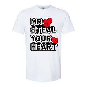 Mr Steal Your Heart Valentines Day Funny V Day Boy Softstyle CVC T-Shirt