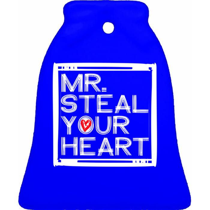 Mr Steal Your Heart Gift Ceramic Bell Ornament