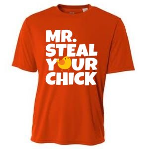 Mr Steal Your Chick Easter Chicken Egg Hunting Cooling Performance Crew T-Shirt