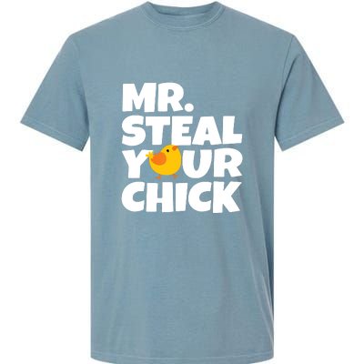 Mr Steal Your Chick Easter Chicken Egg Hunting Garment-Dyed Heavyweight T-Shirt