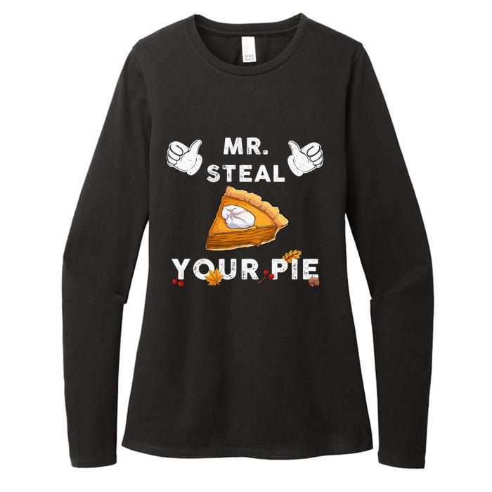 Mr Steal Your Pie Funny Thanksgiving Womens CVC Long Sleeve Shirt