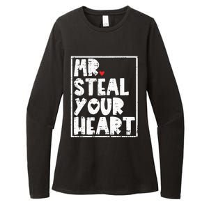 Mr Steal Your Heart Valentines Day Funny Vday Womens CVC Long Sleeve Shirt