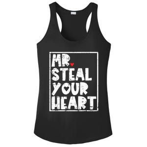 Mr Steal Your Heart Valentines Day Funny Vday Ladies PosiCharge Competitor Racerback Tank