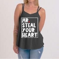 Mr Steal Your Heart Valentines Day Funny Vday Women's Strappy Tank