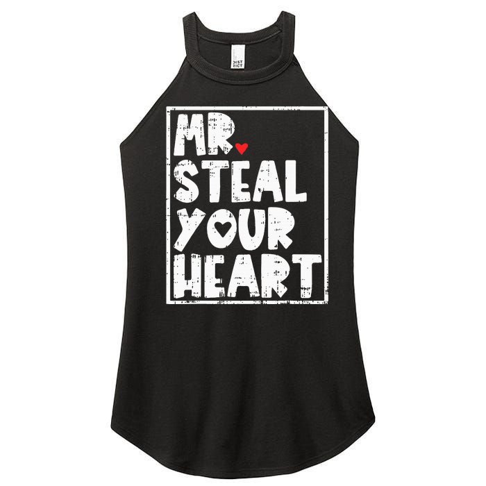 Mr Steal Your Heart Valentines Day Funny Vday Women's Perfect Tri Rocker Tank