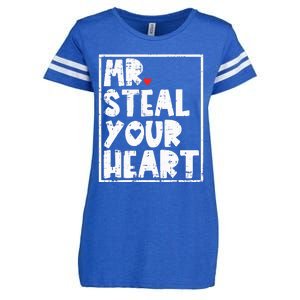 Mr Steal Your Heart Valentines Day Funny Vday Enza Ladies Jersey Football T-Shirt