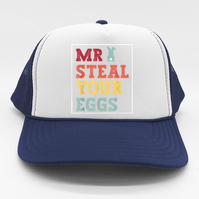 Mr Steal Your Eggs Easter Toddlers Funny Spring Humor Trucker Hat