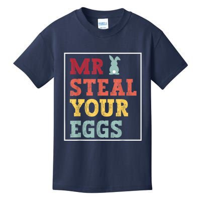 Mr Steal Your Eggs Easter Toddlers Funny Spring Humor Kids T-Shirt