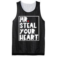 Mr Steal Your Heart Valentines Day Funny Mesh Reversible Basketball Jersey Tank