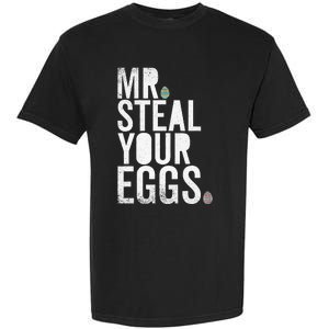 Mr Steal Your Eggs Funny Easter Matching Family Garment-Dyed Heavyweight T-Shirt