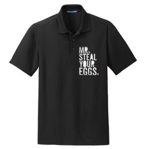 Mr Steal Your Eggs Funny Easter Matching Family Dry Zone Grid Polo