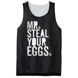 Mr Steal Your Eggs Funny Easter Matching Family Mesh Reversible Basketball Jersey Tank