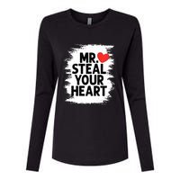 Mr Steal Your Heart Valentines Day Funny Love Womens Cotton Relaxed Long Sleeve T-Shirt