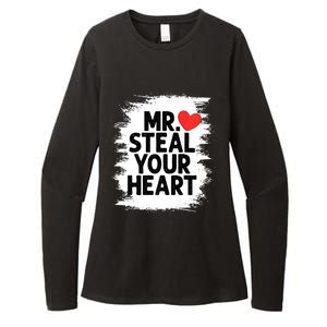 Mr Steal Your Heart Valentines Day Funny Love Womens CVC Long Sleeve Shirt