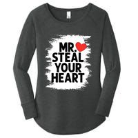 Mr Steal Your Heart Valentines Day Funny Love Women's Perfect Tri Tunic Long Sleeve Shirt