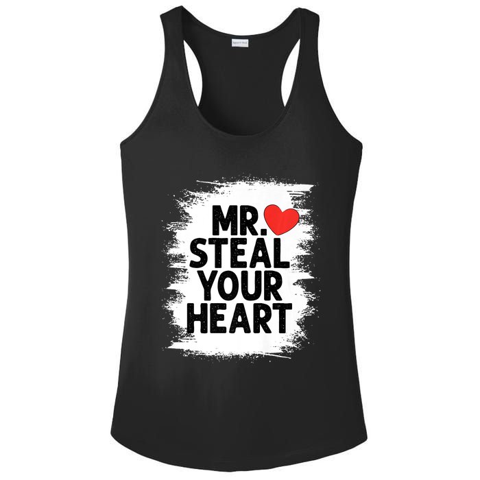 Mr Steal Your Heart Valentines Day Funny Love Ladies PosiCharge Competitor Racerback Tank