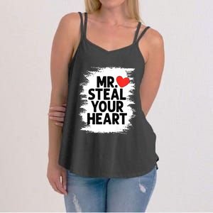 Mr Steal Your Heart Valentines Day Funny Love Women's Strappy Tank