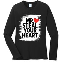 Mr Steal Your Heart Valentines Day Funny Love Ladies Long Sleeve Shirt