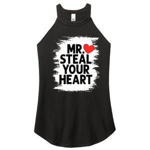 Mr Steal Your Heart Valentines Day Funny Love Women's Perfect Tri Rocker Tank