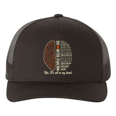 Multiple Sclerosis Yes It's All In My Head Brain Circuit Yupoong Adult 5-Panel Trucker Hat