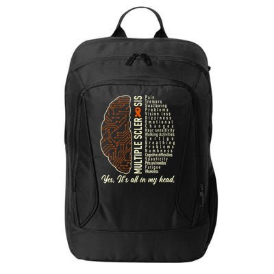 Multiple Sclerosis Yes It's All In My Head Brain Circuit City Backpack