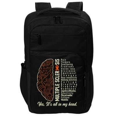 Multiple Sclerosis Yes It's All In My Head Brain Circuit Impact Tech Backpack