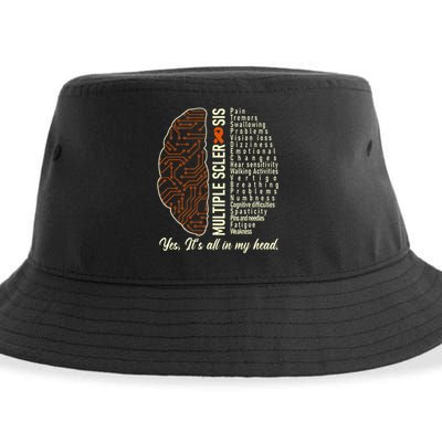Multiple Sclerosis Yes It's All In My Head Brain Circuit Sustainable Bucket Hat