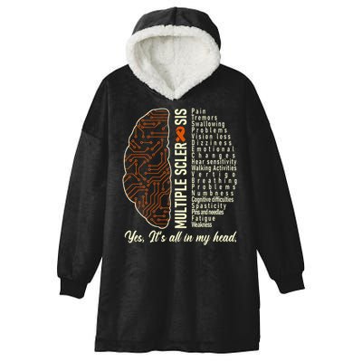 Multiple Sclerosis Yes It's All In My Head Brain Circuit Hooded Wearable Blanket