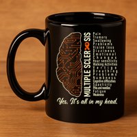 Multiple Sclerosis Yes It's All In My Head Brain Circuit 11oz C Handle Ceramic Mug