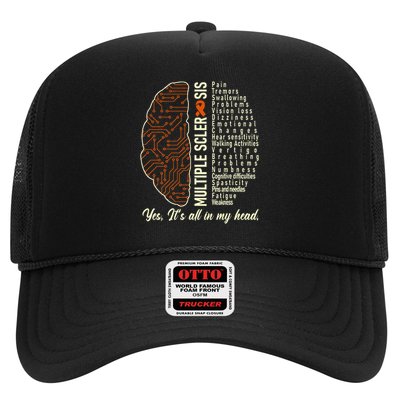 Multiple Sclerosis Yes It's All In My Head Brain Circuit Trucker Hat
