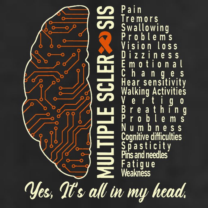 Multiple Sclerosis Yes It's All In My Head Brain Circuit Trucker Hat