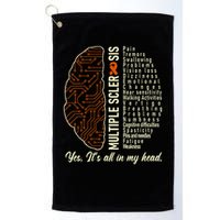Multiple Sclerosis Yes It's All In My Head Brain Circuit Golf Towel