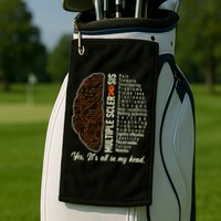 Multiple Sclerosis Yes It's All In My Head Brain Circuit Golf Towel