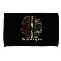 Multiple Sclerosis Yes It's All In My Head Brain Circuit Microfiber Hand Towel