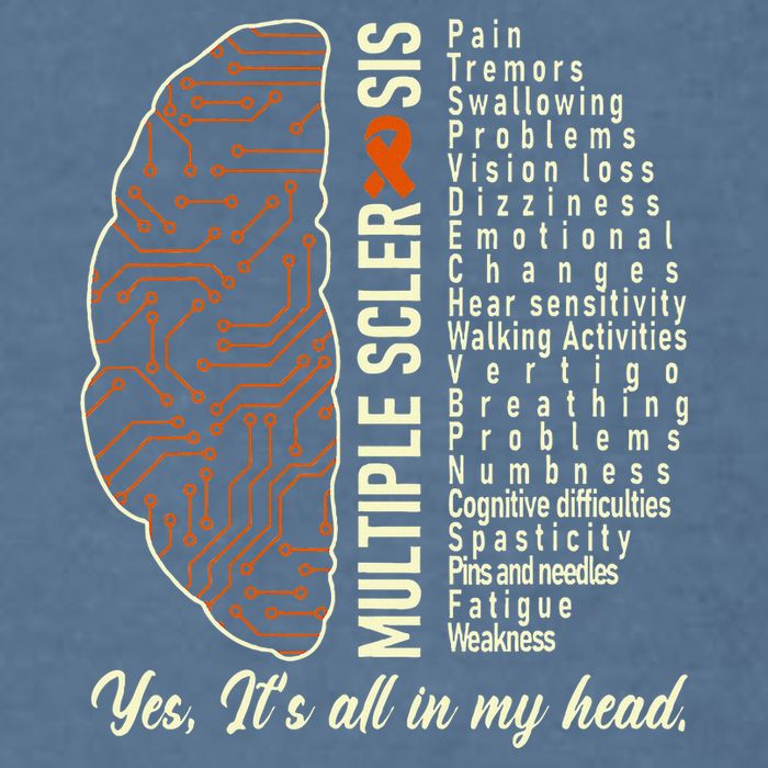 Multiple Sclerosis Yes It's All In My Head Brain Circuit Garment-Dyed Sweatshirt