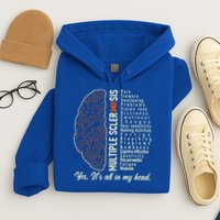Multiple Sclerosis Yes It's All In My Head Brain Circuit Hoodie