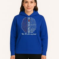 Multiple Sclerosis Yes It's All In My Head Brain Circuit Hoodie
