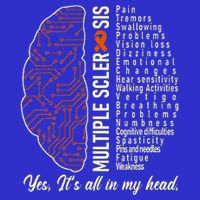 Multiple Sclerosis Yes It's All In My Head Brain Circuit Full-Length Apron With Pockets
