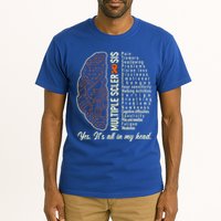 Multiple Sclerosis Yes It's All In My Head Brain Circuit Tall T-Shirt